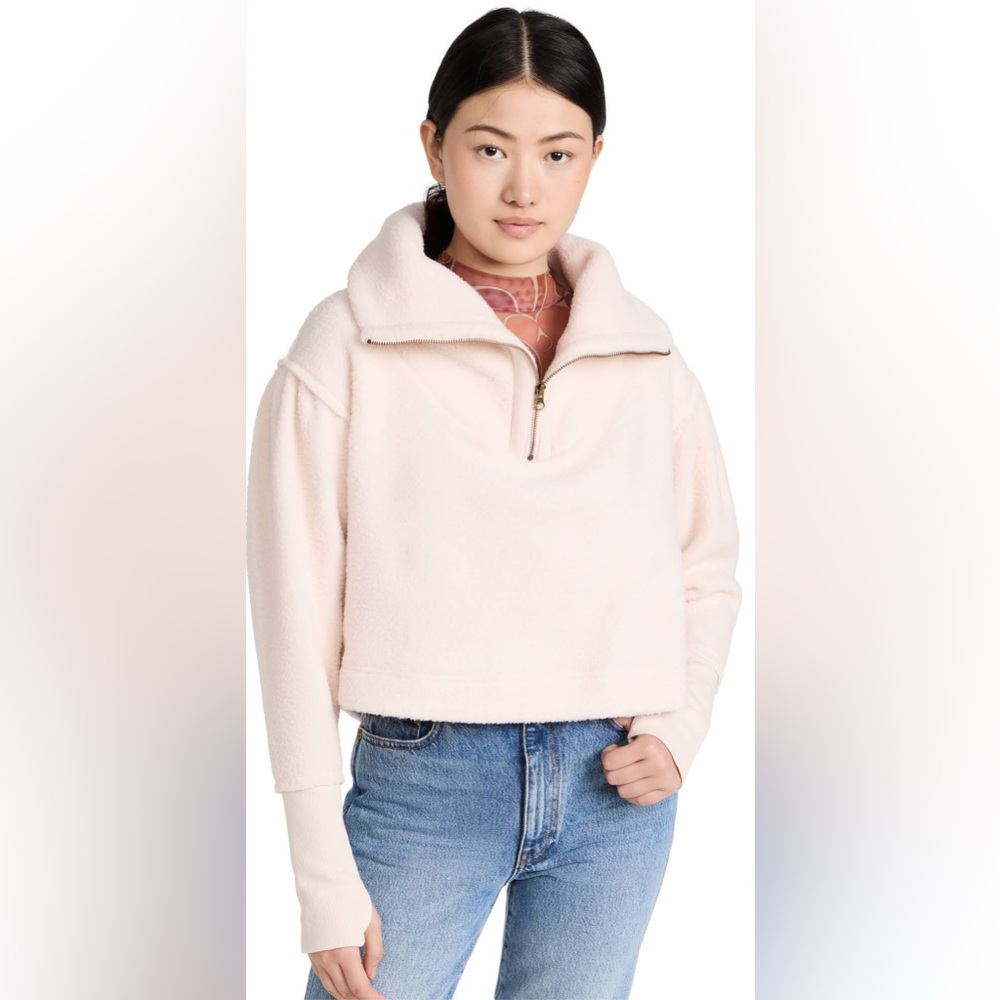 Free People Poppy Pullover half zip fleece sweater